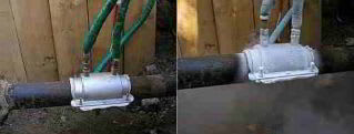 Rohrfrostung Rohrvereisung Rohrvereisen Rohrfrosten Wasserleitung Rohreinfrierung Rohrleitung vereisen frosten einfrieren