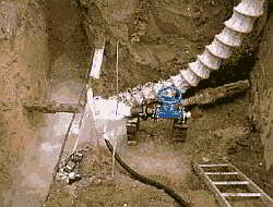 Rohr frosten eines Rohres DN 125 Rohr frosten eines Rohres DN 125