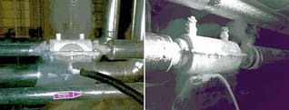 Rohrfrostung Rohrvereisung Rohrvereisen Rohrfrosten Wasserleitung Rohreinfrierung Rohrleitung vereisen frosten einfrieren